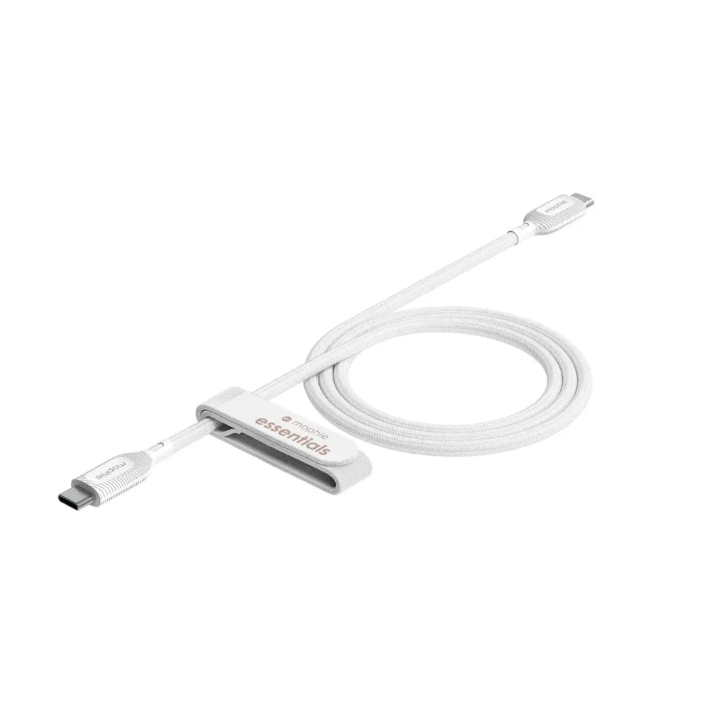 Cable Mophie trenzado USB-C a USB-C 60w 1m - Blanco