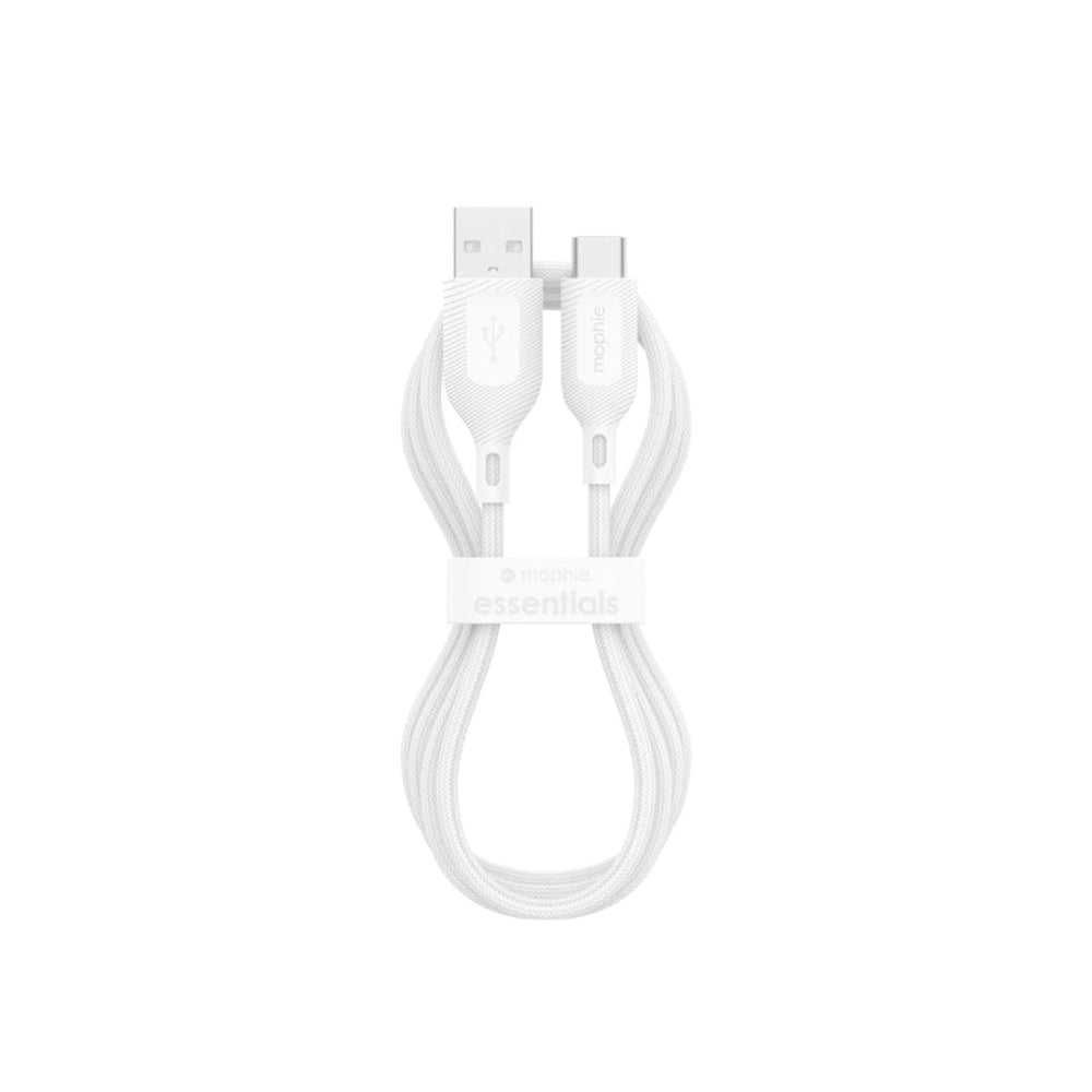 Cable Mophie Essential trenzado USB-A a USB-C 15w 1m - Blanco