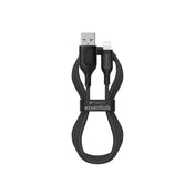 Cable Mophie essential trenzado USB-A a Lightning 12w 1m - Negro