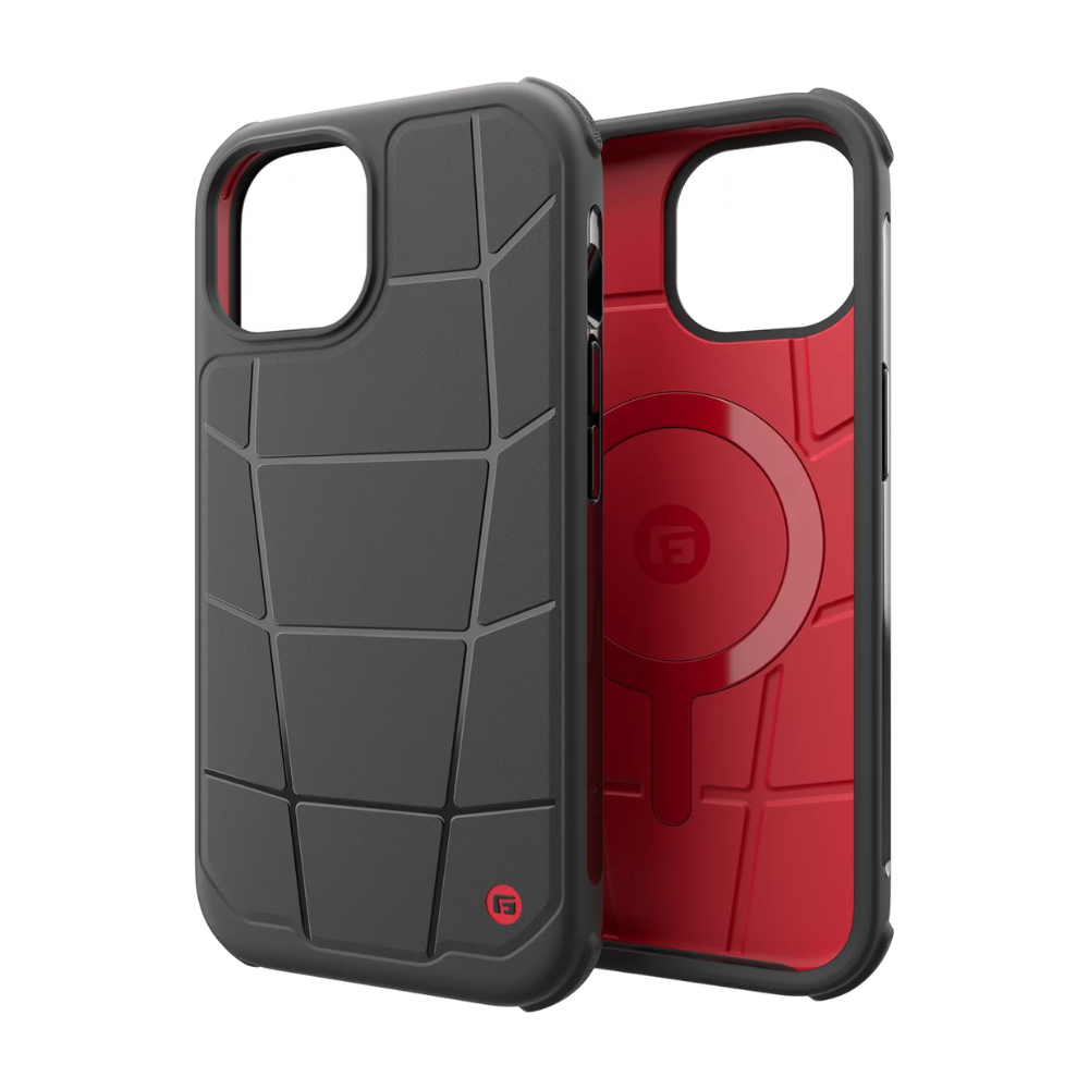 Case CLCKR Force con Magsafe para iPhone 15 - Negro/Rojo