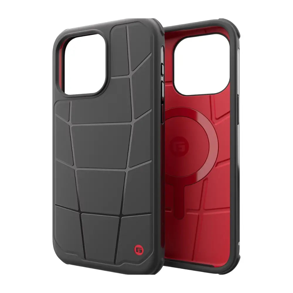 Case CLCKR Force con Magsafe para iPhone 15 Pro Max - Negro/Rojo