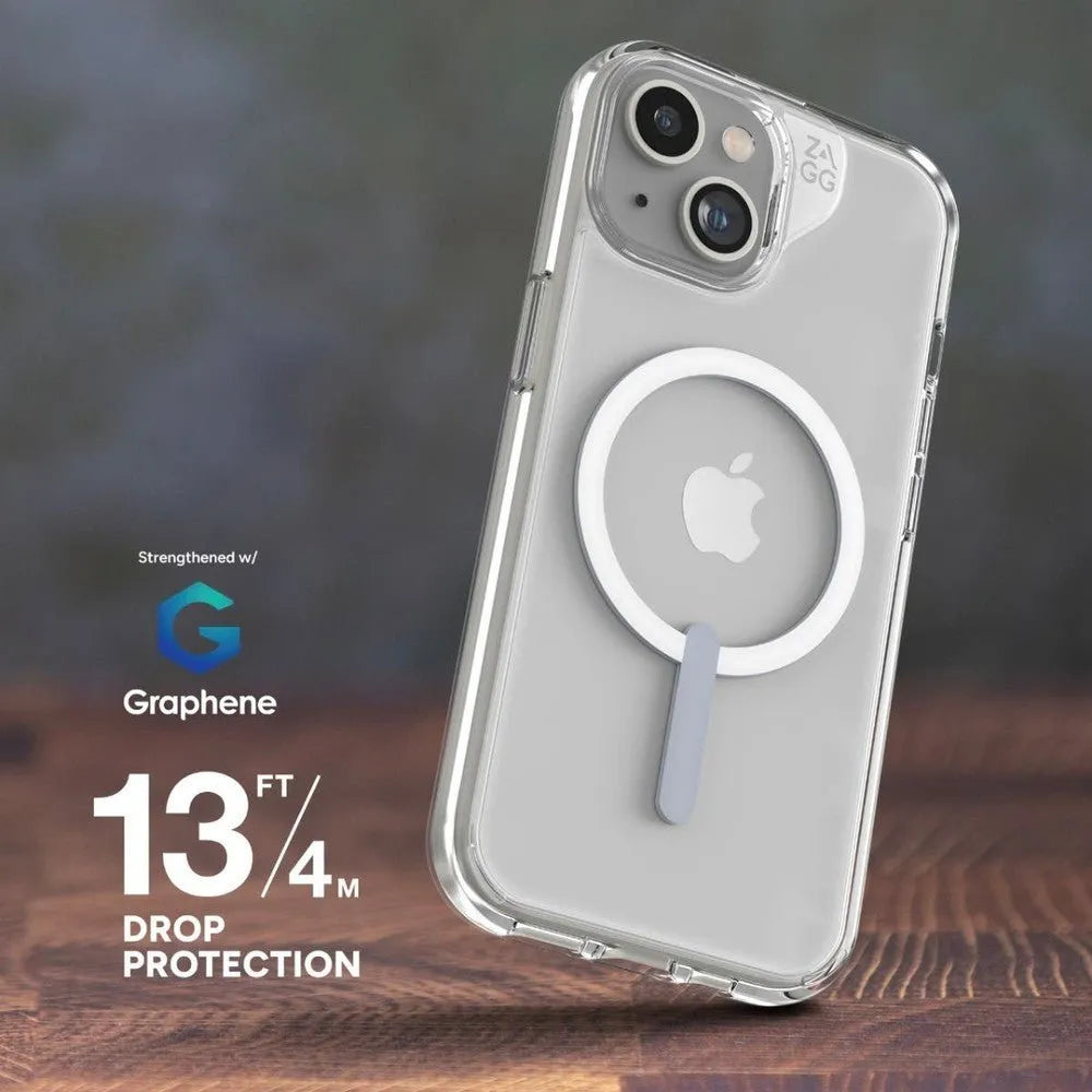 Case ZAGG Crystal para iPhone 15/14/13 con MagSafe - Transparente