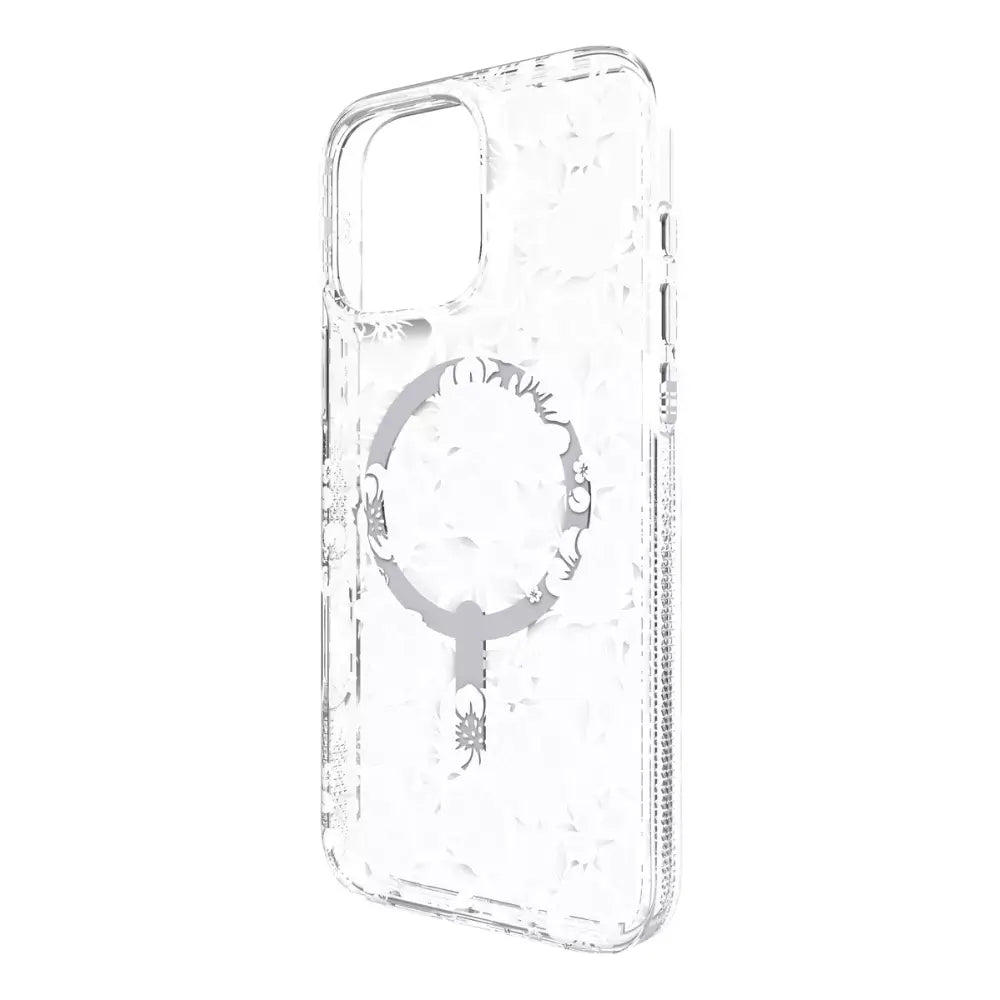 Case Zagg Milan Snap con Magsafe para iPhone 16 Pro - Blanco Floral