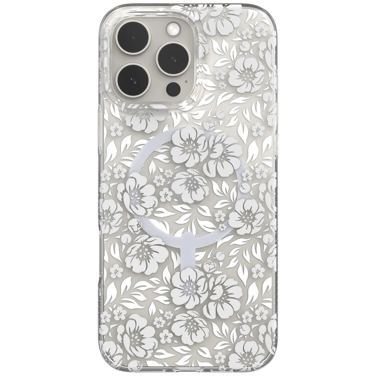 Case Zagg Milan Snap con Magsafe para iPhone 16 Pro Max - Blanco Floral