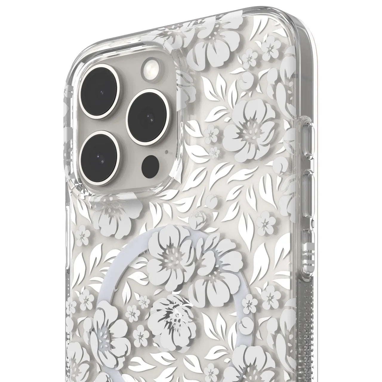 Case Zagg Milan Snap con Magsafe para iPhone 16 Pro Max - Blanco Floral