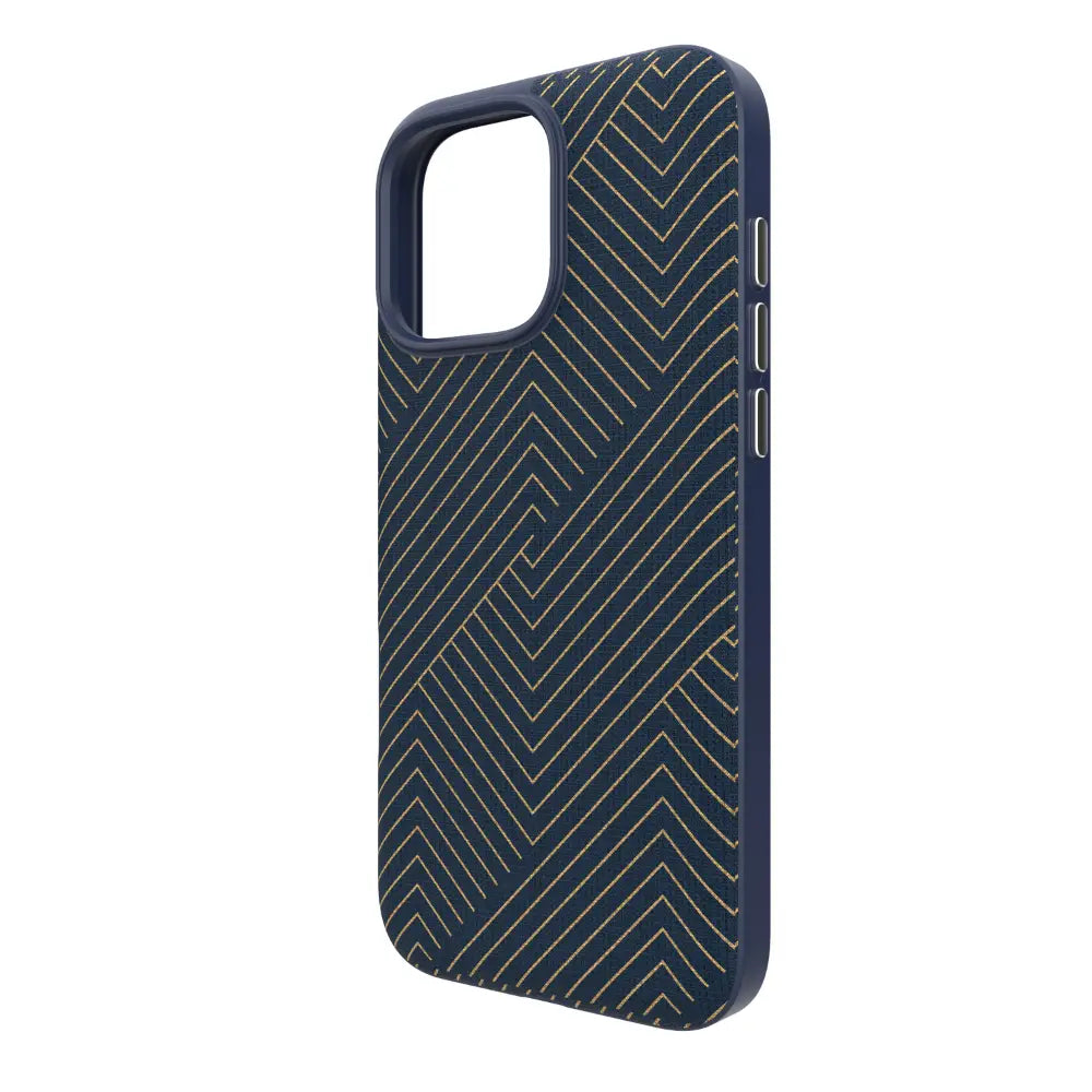 Case ZAGG para iPhone 16 Pro Max London Snap Magsafe - Azul Marino y Oro