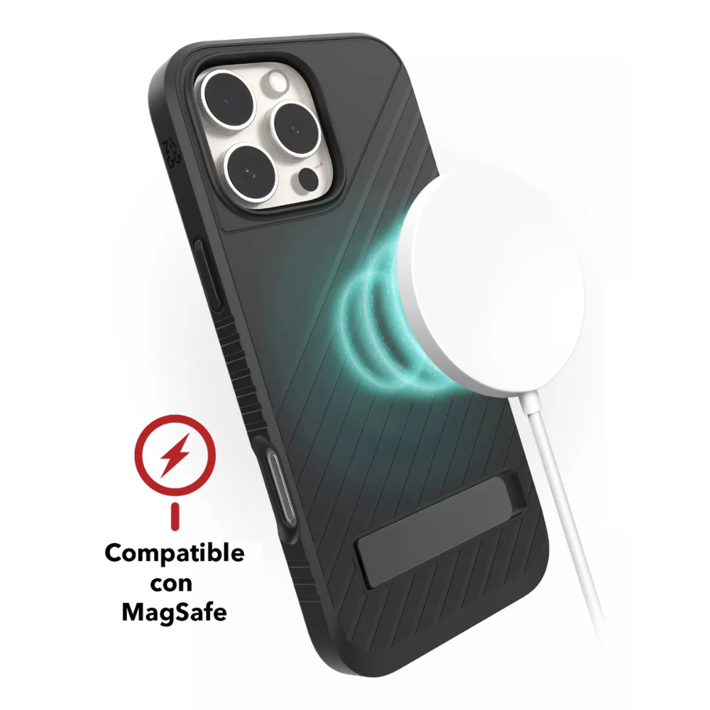 Case Zagg Denali Snap KS con Magsafe para iPhone 16 Pro - Negro