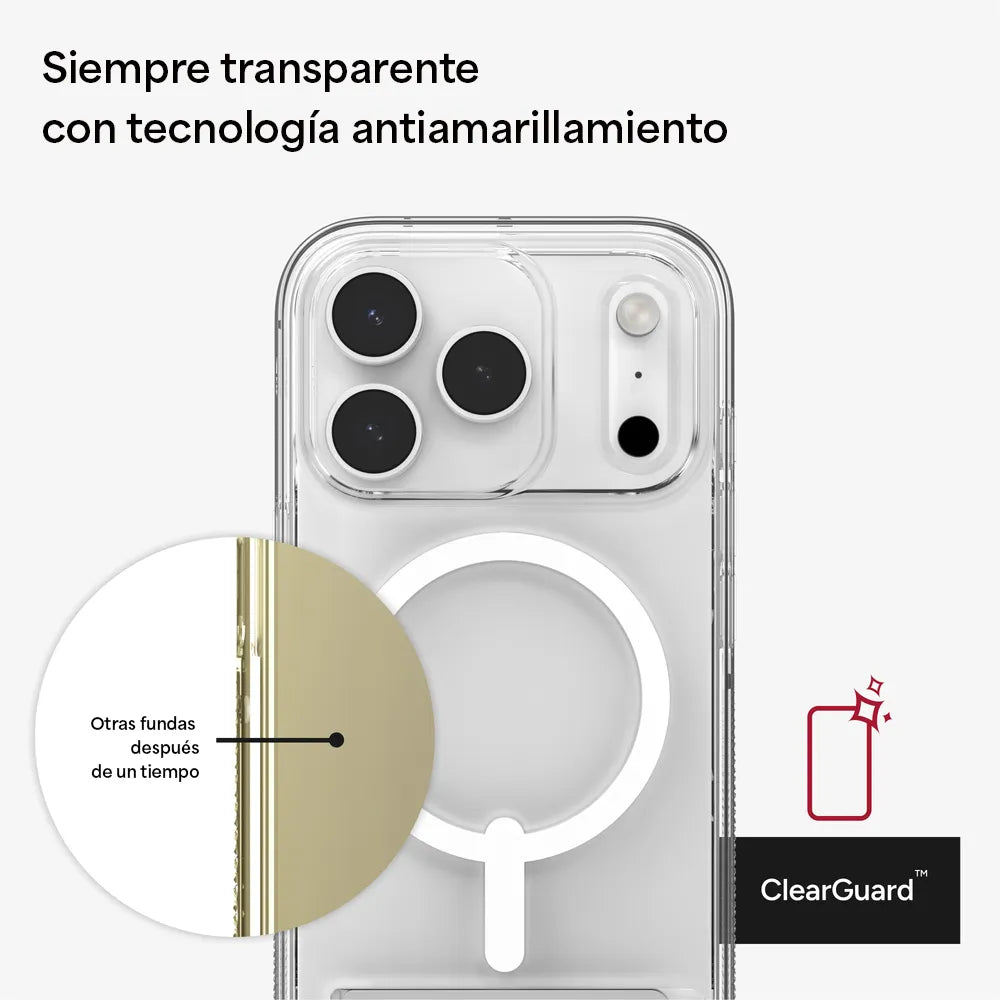 Case ZAGG Crystal Palace con MagSafe KS para iPhone 17 Pro - Transparente