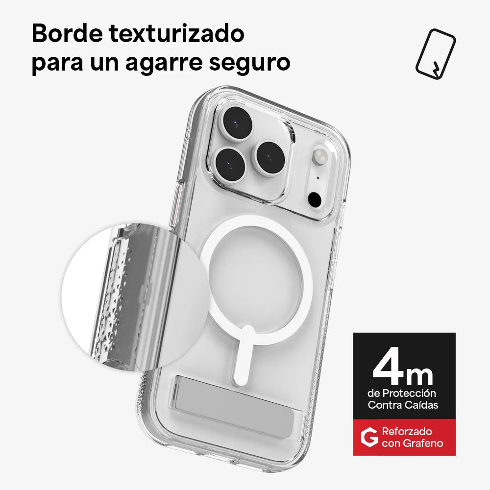 Case ZAGG Crystal Palace con MagSafe KS para iPhone 17 Pro Max - Transparente