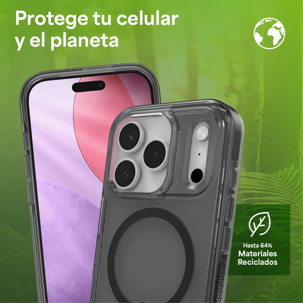 Case ZAGG Santa Cruz con MagSafe KS para iPhone 17 Pro - Negro Medianoche