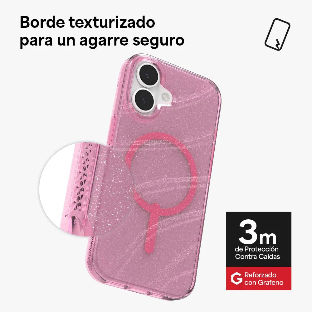 Case Zagg Milan Snap Magsafe KS para iPhone 17 - Rosa Brillante