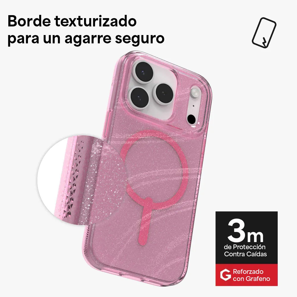 Case Zagg Milan Snap Magsafe KS para iPhone 17 Pro Max - Rosa Brillante