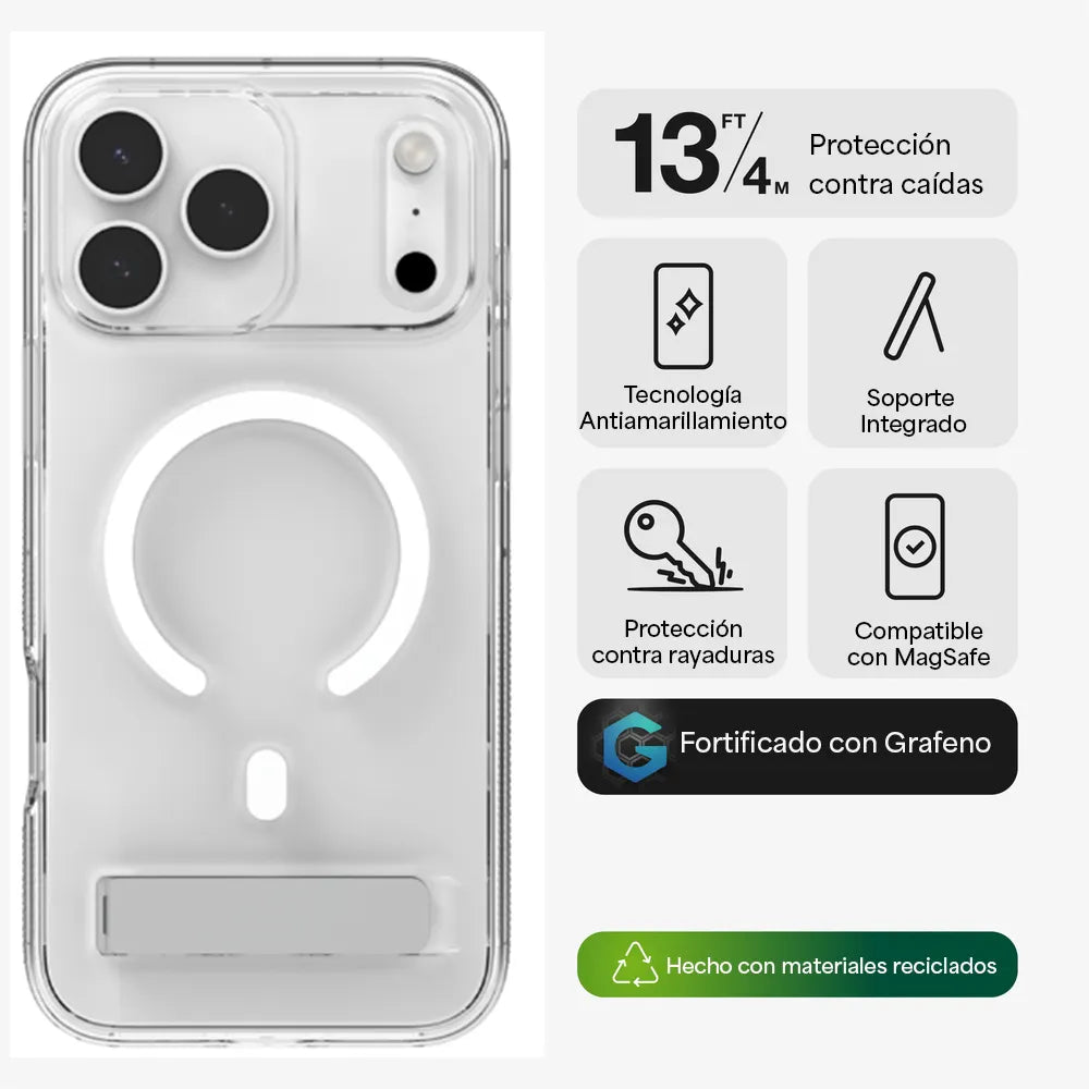 Case ZAGG Crystal Palace con MagSafe KS para iPhone 17 Pro Max - Transparente