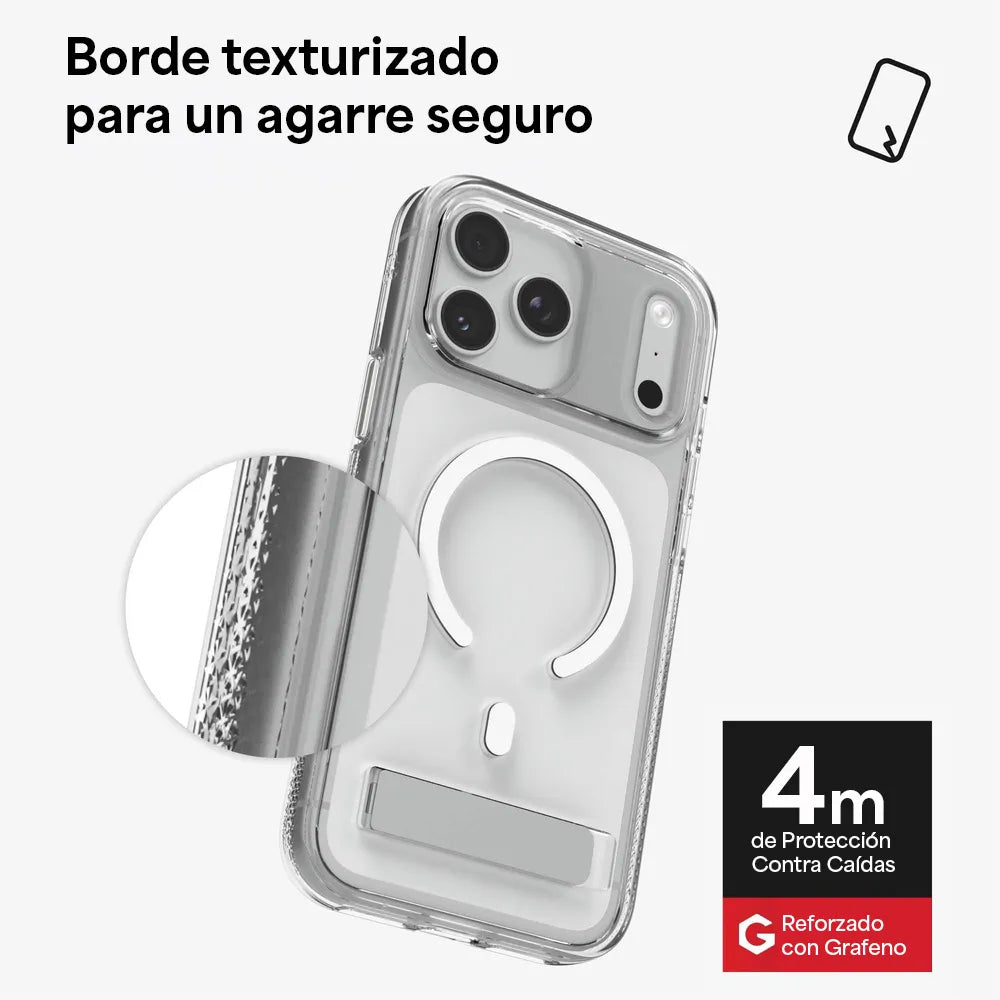 Case ZAGG Crystal Palace con MagSafe KS para iPhone 17 Pro Max - Transparente