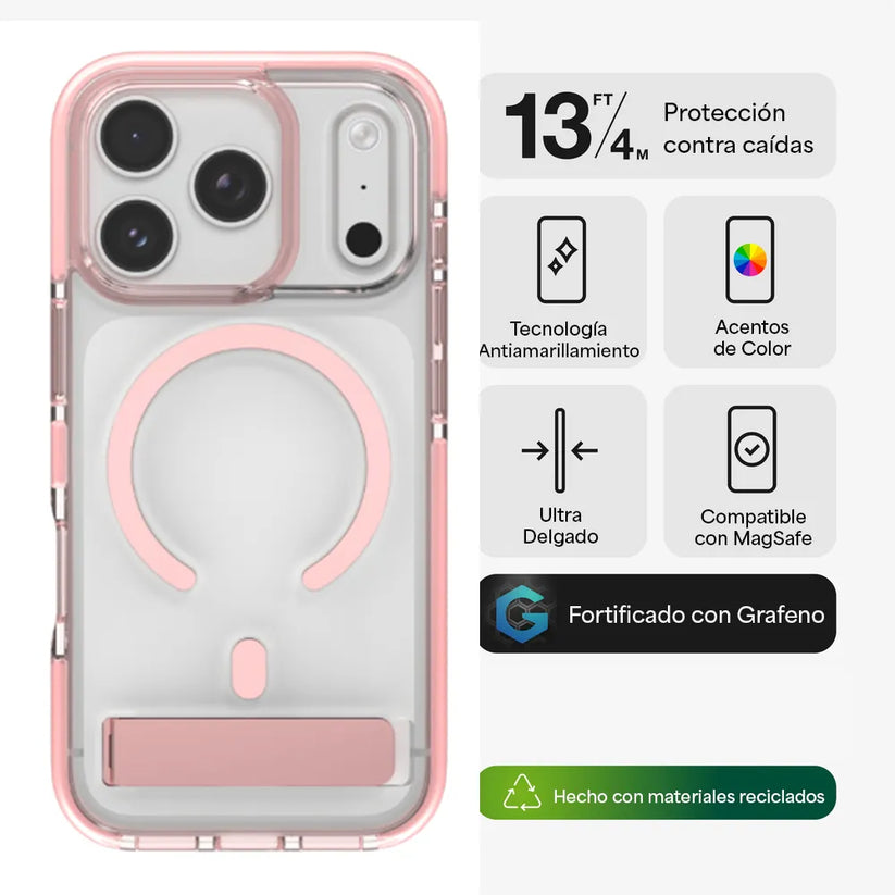 Case_ZAGG_Santa_Cruz_Snap_MagSafe_KS_iPhone_17_Pro_Max_Rosa_Pastel_Imagen_posicion_2_iShop_Peru