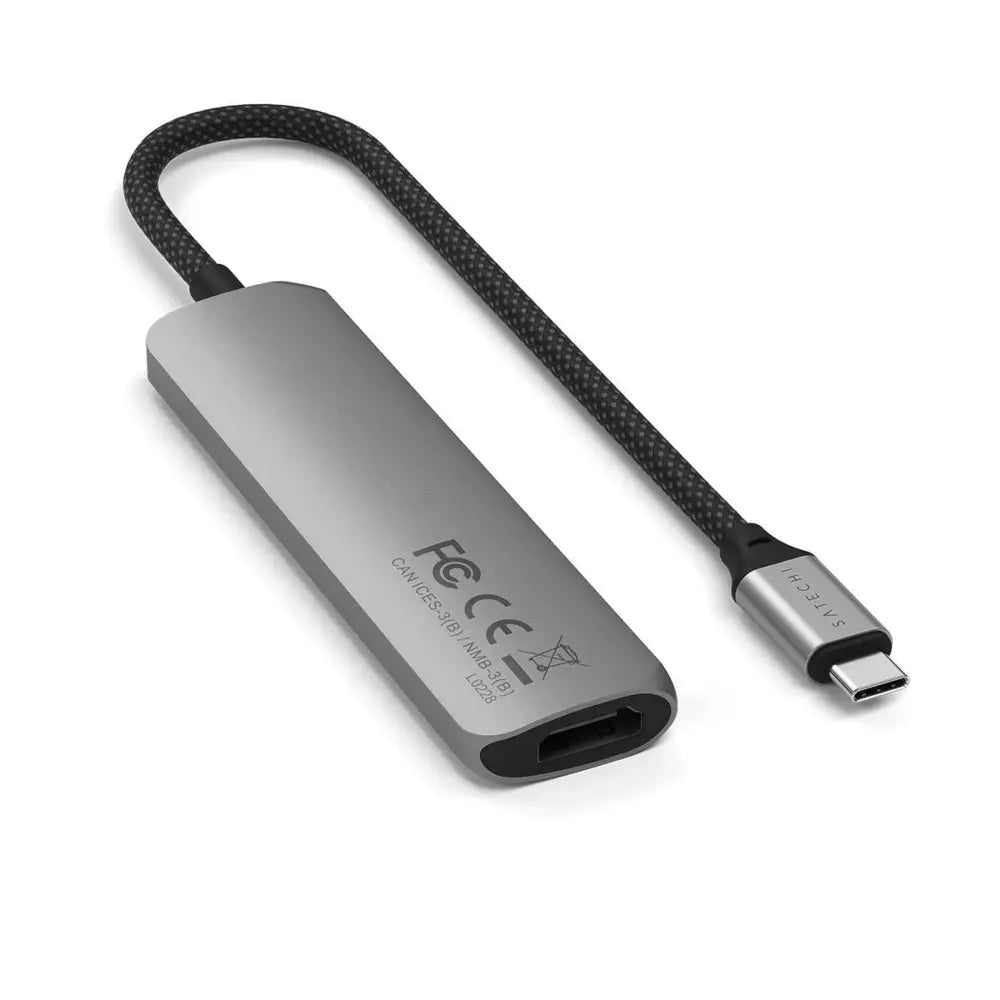 Adaptador Multipuerto Satechi Slim 4 en 1 USB-C - Gris Espacial