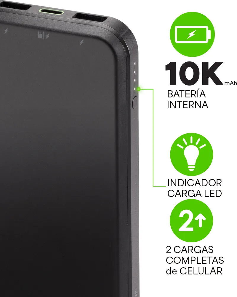 Batería externa Mophie Prime 10,000 mAh - Negro