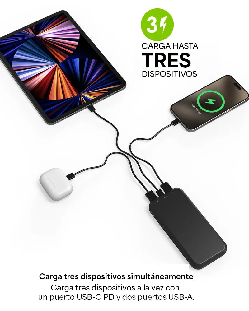 Batería externa Mophie Prime 10,000 mAh - Negro