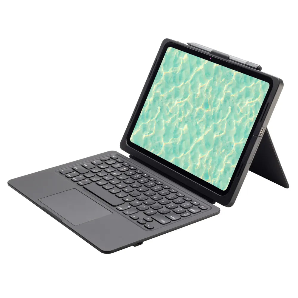 Case con Teclado Zagg Pro Keys Connect para iPad Air 13 (M4/M3/M2) Pro 12.9 (M2/M1) - Gris