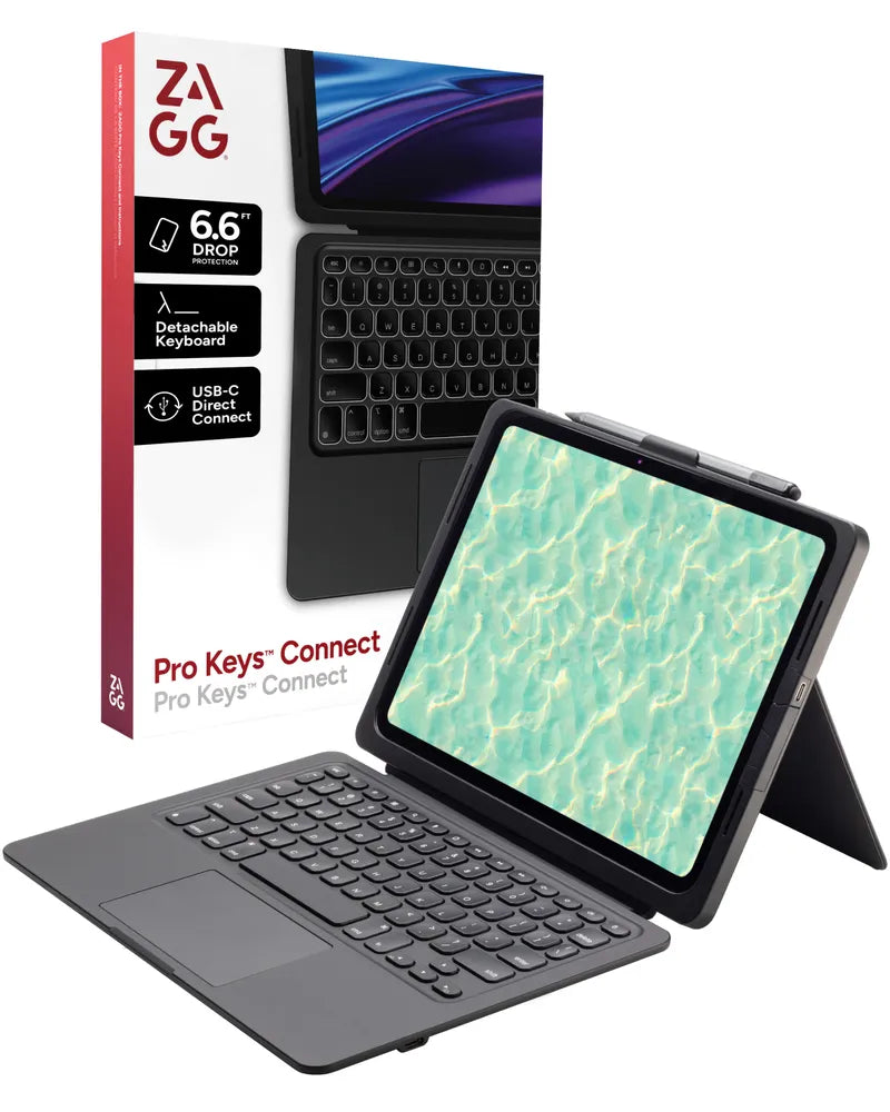Case con Teclado Zagg Pro Keys Connect para iPad Air 13 (M4/M3/M2) - Gris