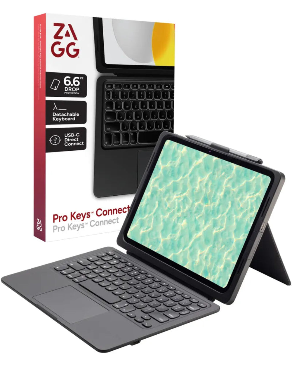 Case con Teclado Zagg Pro Keys Connect para iPad 11 (A16)/iPad 10ma - Gris