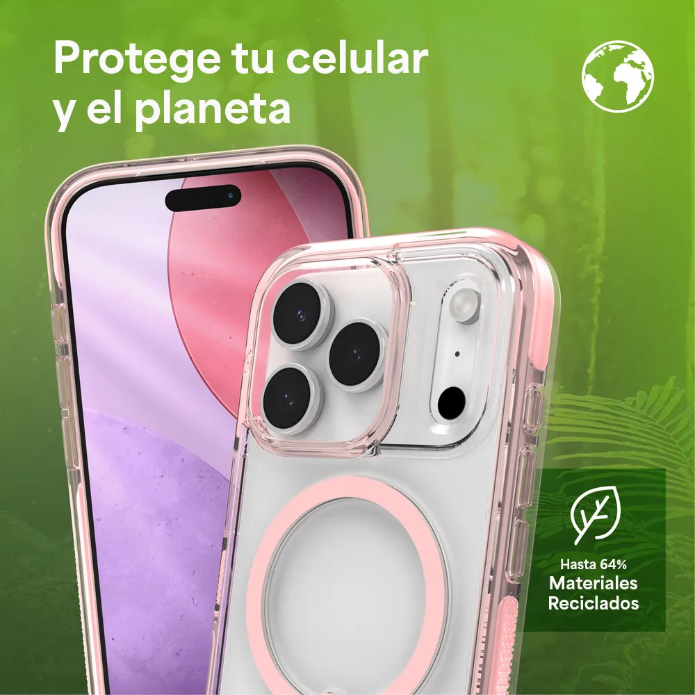 Case Zagg Santa Cruz Snap Magsafe KS para iPhone 17 Pro Max - Rosa Pastel