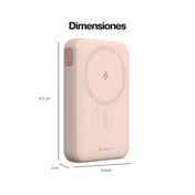 Batería portátil Adam Elements VIONTA C2 Pro, 8 en 1 de 10,000mAh - Rosa