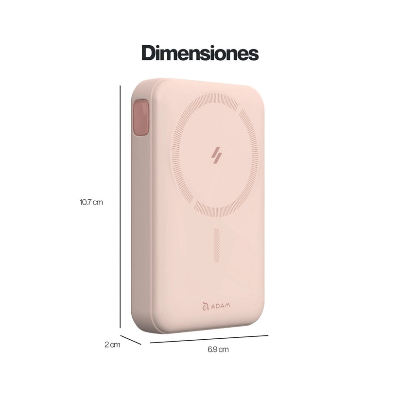 Batería portátil Adam Elements VIONTA C2 Pro, 8 en 1 de 10,000mAh - Rosa