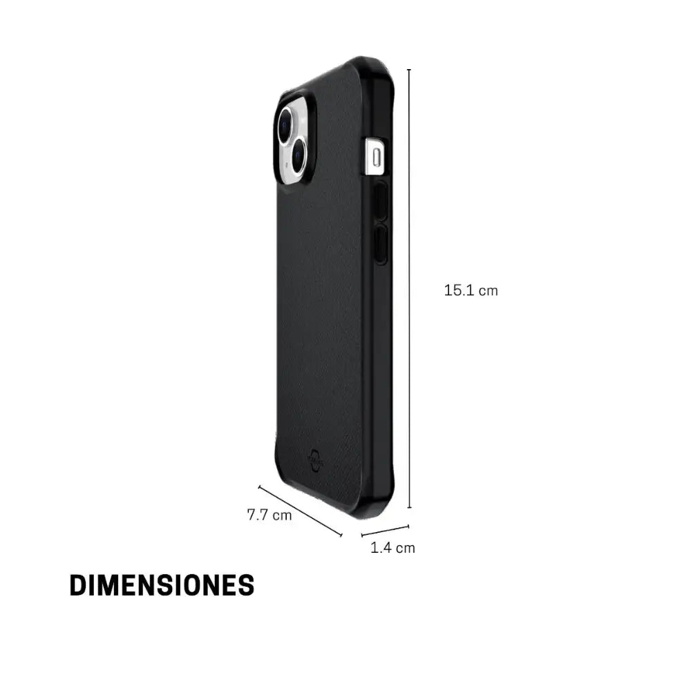 Case Itskins Ballistic Nylon con Magsafe para iPhone 13/14 - Negro