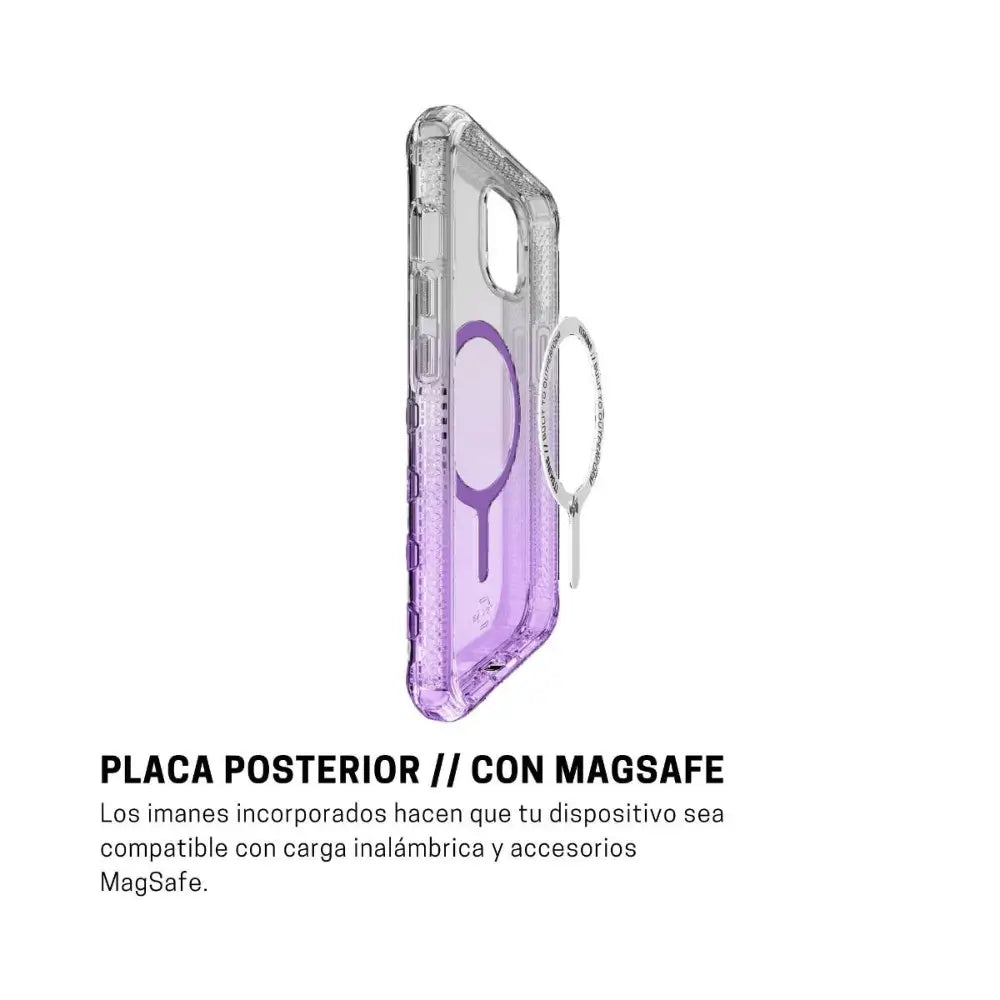 Case Itskins Supreme Ombre con Magsafe para iPhone 13/14 - Sombra Morada