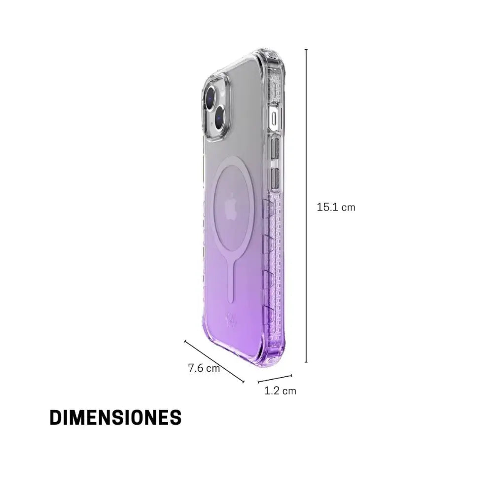 Case Itskins Supreme Ombre con Magsafe para iPhone 13/14 - Sombra Morada