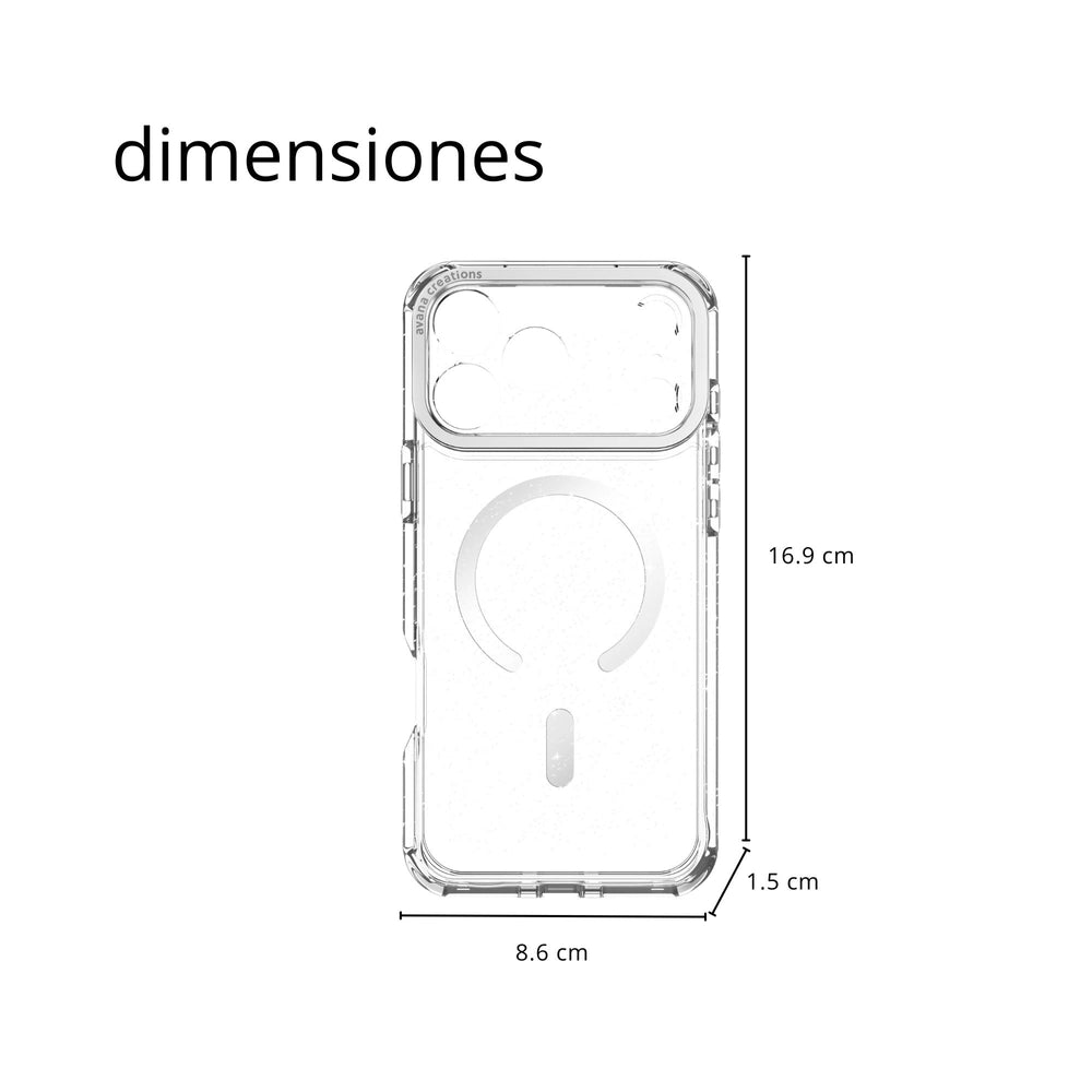 Case Avana Starlight con Magsafe para iPhone 17 Pro Max - Plata