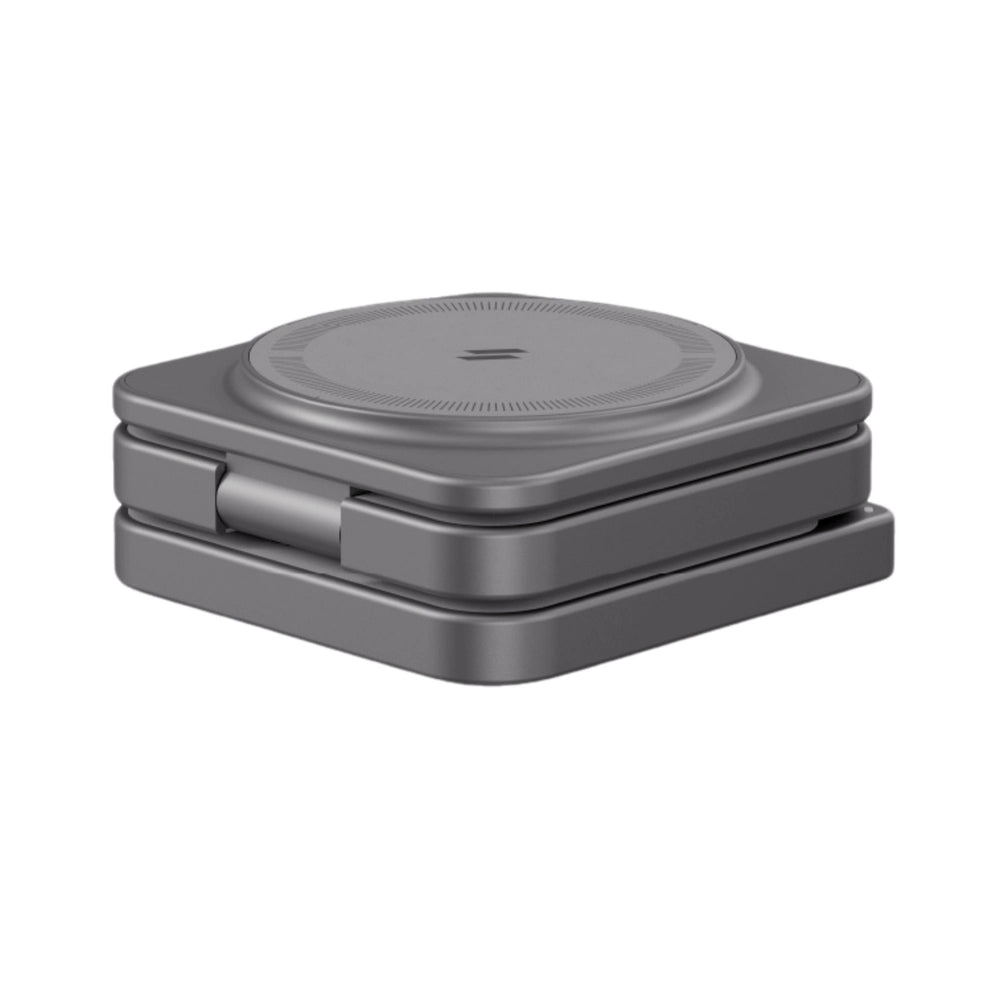 Base de Carga Inalámbrica Adam Elements Mag 3 Pro Qi2 Plegable 3 en 1 - Gris
