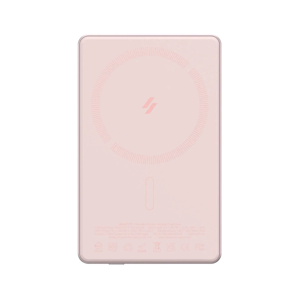 Batería Portátil con Cargador Magnético Adam Elements GRAVITY C5 - 5000mAh - Rosa