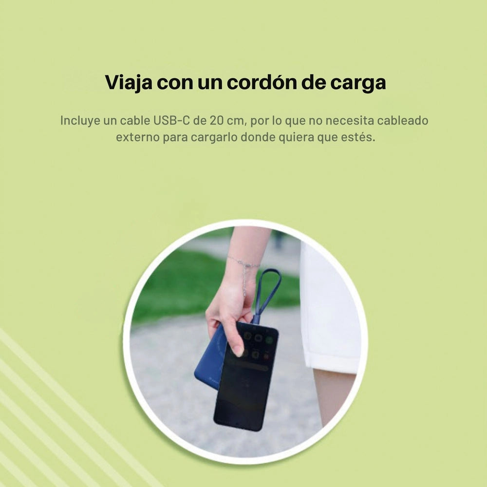 Batería portátil Adam Elements VIONTA C2 Pro, 8 en 1 de 10,000mAh - Azul Noche