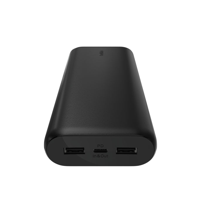 Batería portatil Belkin 20000 mAh 2.4 USB-A x2 USB-C entrada 20W - Negro