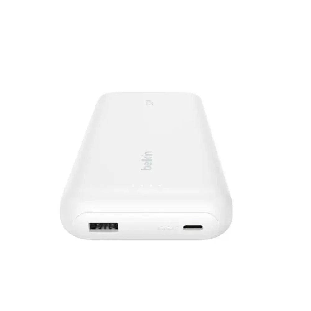 Batería Belkin 20000 mAh 30W con Cable USB-C a USB-C - Blanco