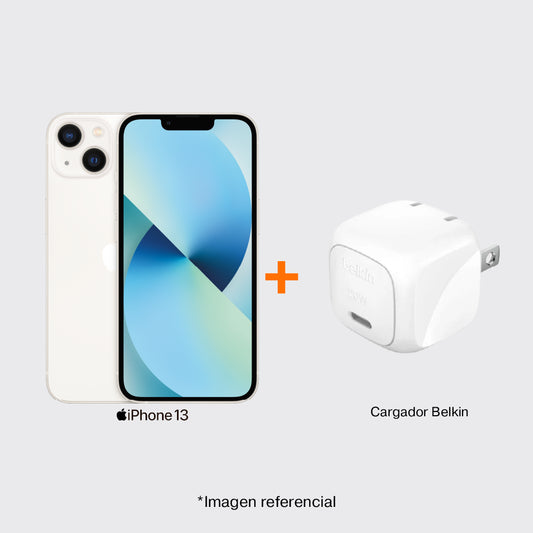 iPhone 13 128GB Blanco + Cargador Belkin 20W GRATIS