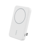 Batería magnética Belkin - 5,000 mAh Qi2 15W  + Soporte - Blanca