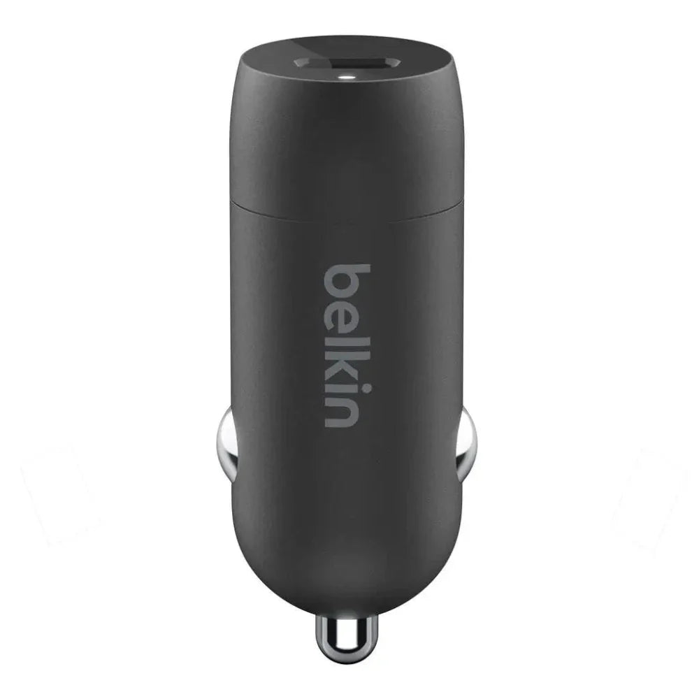 Cargador Carro Belkin con Cable USB-C a Lightning + Puerto USB-A 20W - Negro