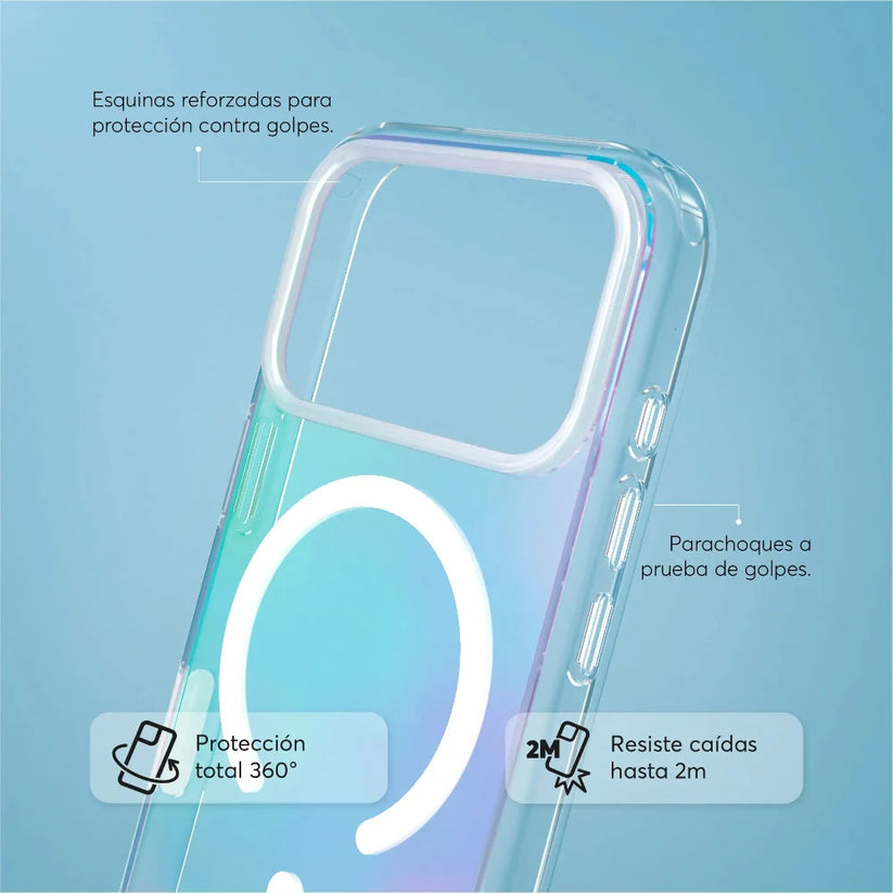 Case_NCO_SafeCase_Clear_con_MagSafe_para_iPhone_18_Pro_Arcoíris_Imagen_posicion_3_iShop_Peru