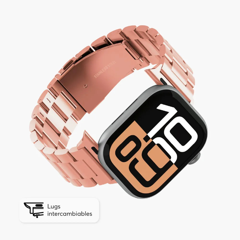 Correa_en_acero_inoxidable_ClassicLoop_NCO_para_Watch_Oro_rosa_posicion_4_iShop_Peru