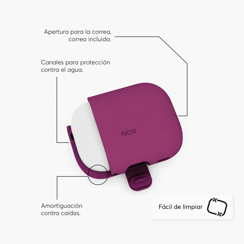Case_NCO_SiliconeGuard_para_AirPods_Pro_3_Magenta_Posición_3_iShop_Perú