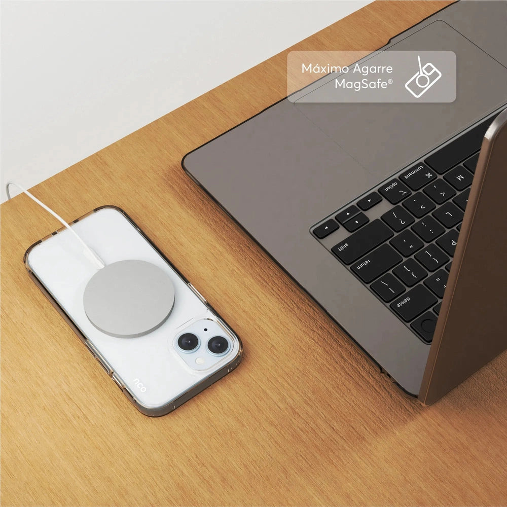 Case NCO SafeCase Clear con Magsafe para iPhone 15 - Transparente