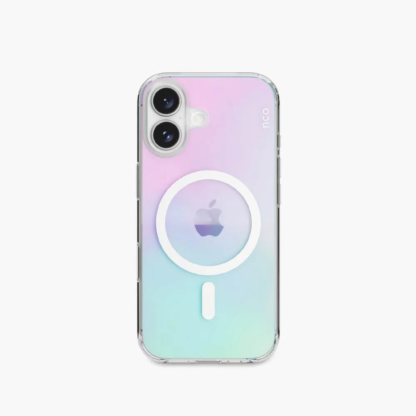 Case NCO SafeCase Clear con MagSafe para iPhone 17 - Arcoiris