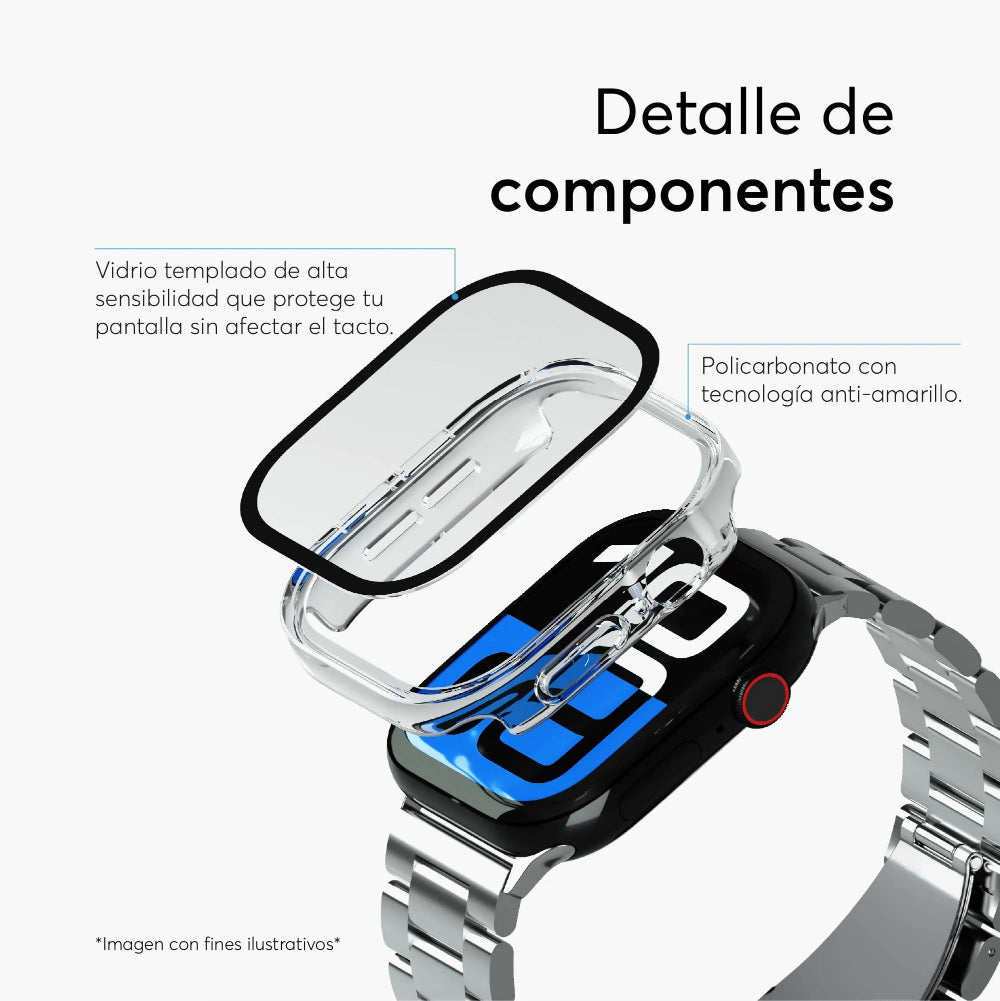 Case_NCO_ClearCase_Crystal_para_Apple_Watch_Series_11_10_46mm_Transparente_Posición_3_iShop_Perú