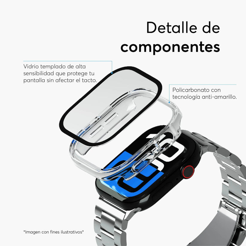 Case_NCO_ClearCase_Crystal_para_Apple_Watch_Series_11_10_46mm_Transparente_Posición_3_iShop_Perú
