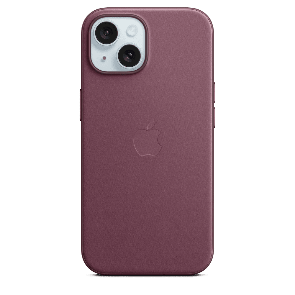 Funda de FineWoven para el iPhone 15 con MagSafe - Rojo mora