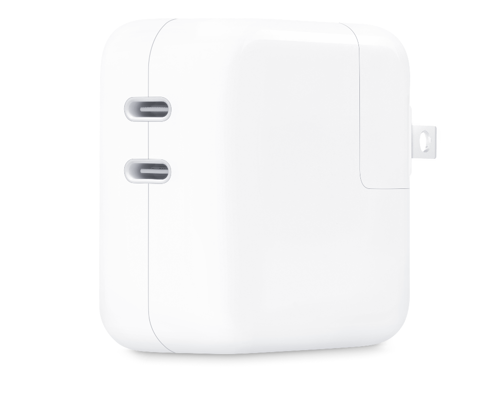 Adaptador de corriente de 35 W con dos puertos USB-C