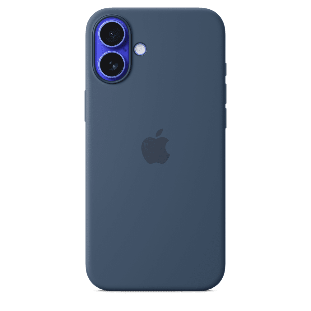 Funda de silicón para el iPhone 16 Plus con MagSafe - Azul denim